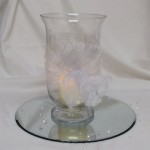 hurricane lamp with lace