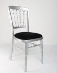 silver banqueting chair, chair hire